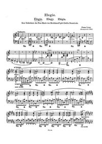 Elegie sur des motifs de Marie von Moukhanoff - Franz Liszt
